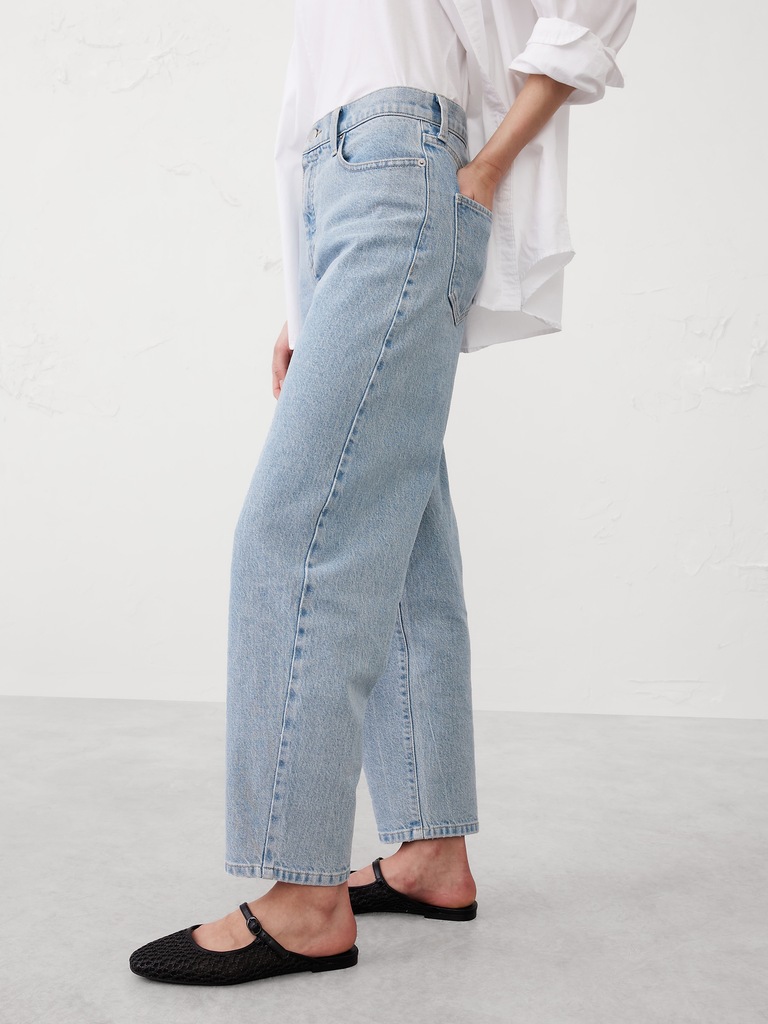 Slim Barrel High-Rise Jean