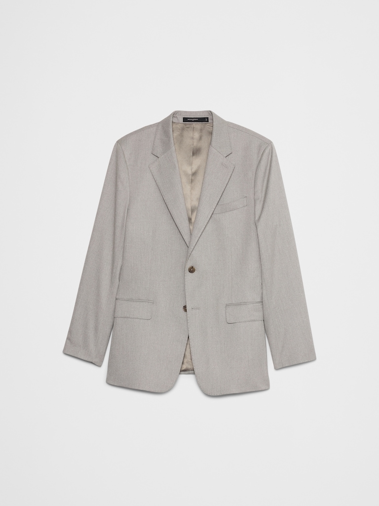 Tailored-Fit Textured Suit Jacket