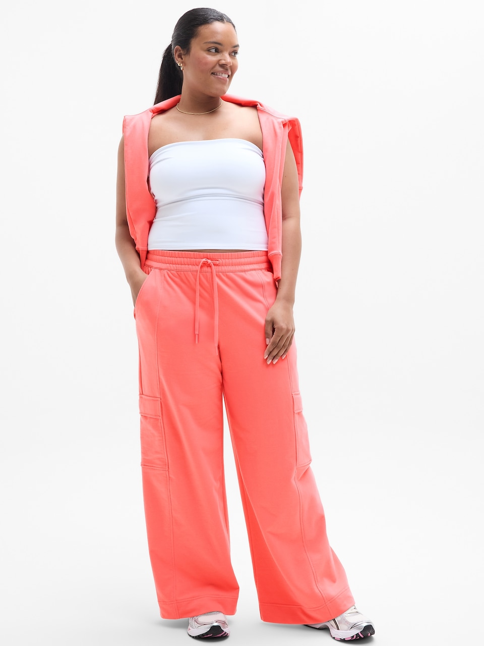Retroterry High Rise Wide Leg Cargo Pant