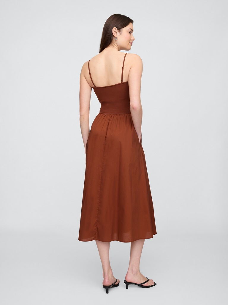 Poplin Midi Dress