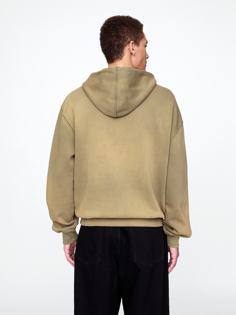 VintageSoft Oversized Logo Hoodie