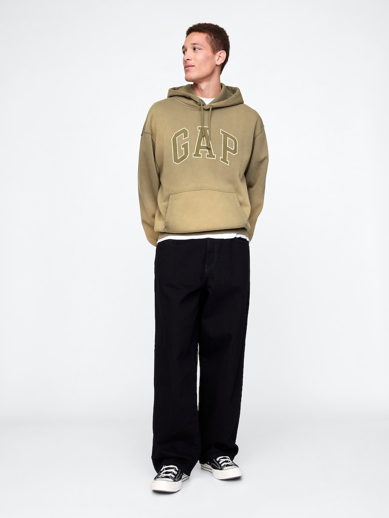 VintageSoft Oversized Logo Hoodie