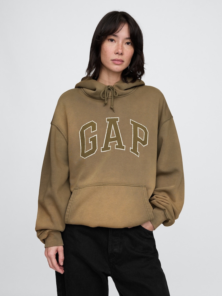 VintageSoft Oversized Logo Hoodie