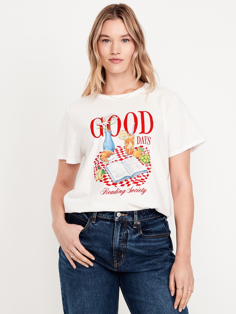 EveryWear Crew-Neck Graphic T-Shirt