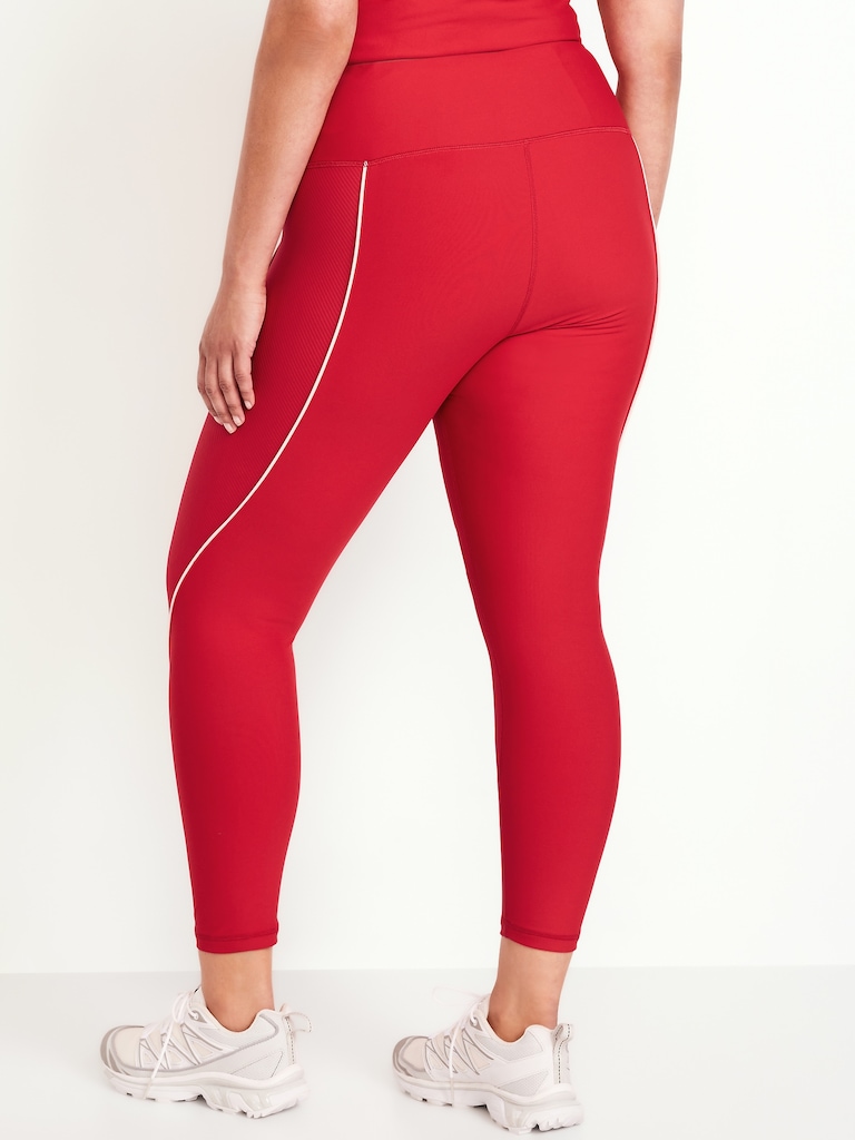 Legging PowerSoft côtelé à taille haute, longueur 7/8