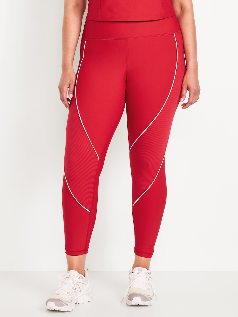 Legging PowerSoft côtelé à taille haute, longueur 7/8