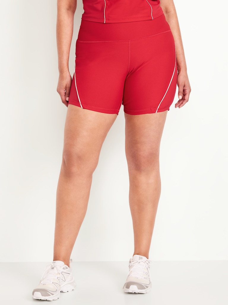 High-Waisted PowerSoft Biker Shorts -- 6-inch inseam