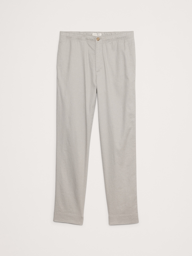 Italian Linen-Cotton Pull-On Pant