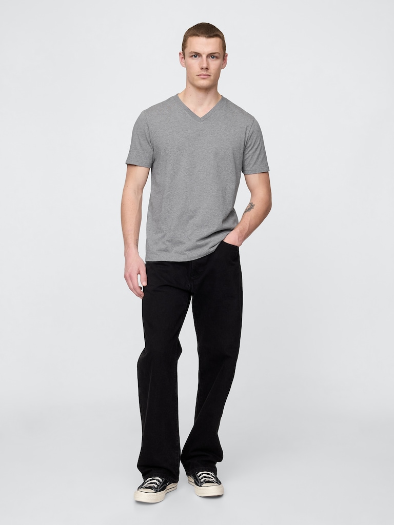 Cotton Jersey V-Neck T-Shirt