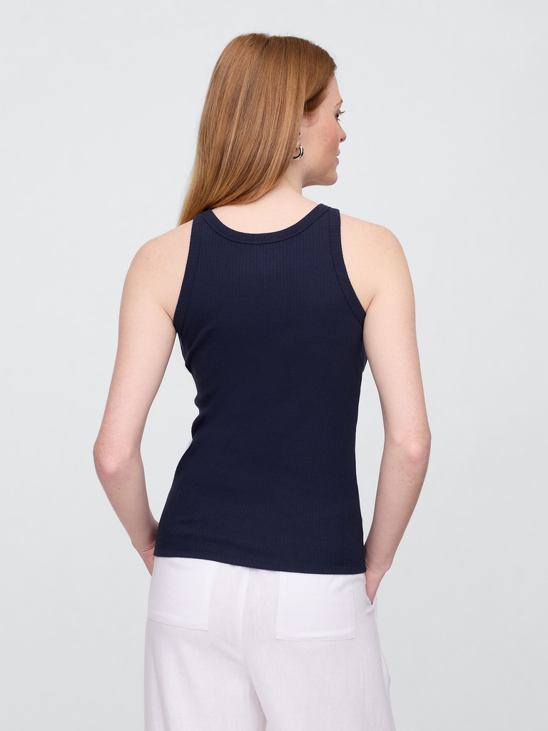 Ribbed Scoopneck Tank Top