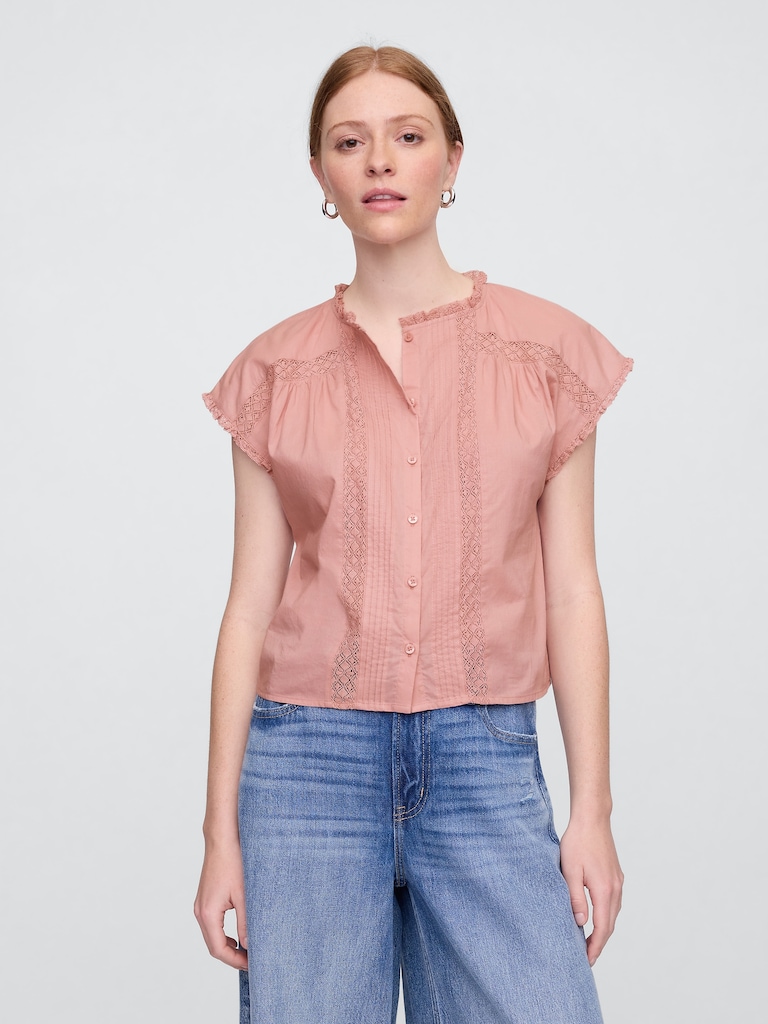Lace Ruffle Top