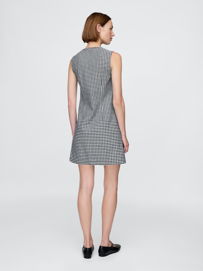 Gap × DÔEN Gingham Denim Mini Dress