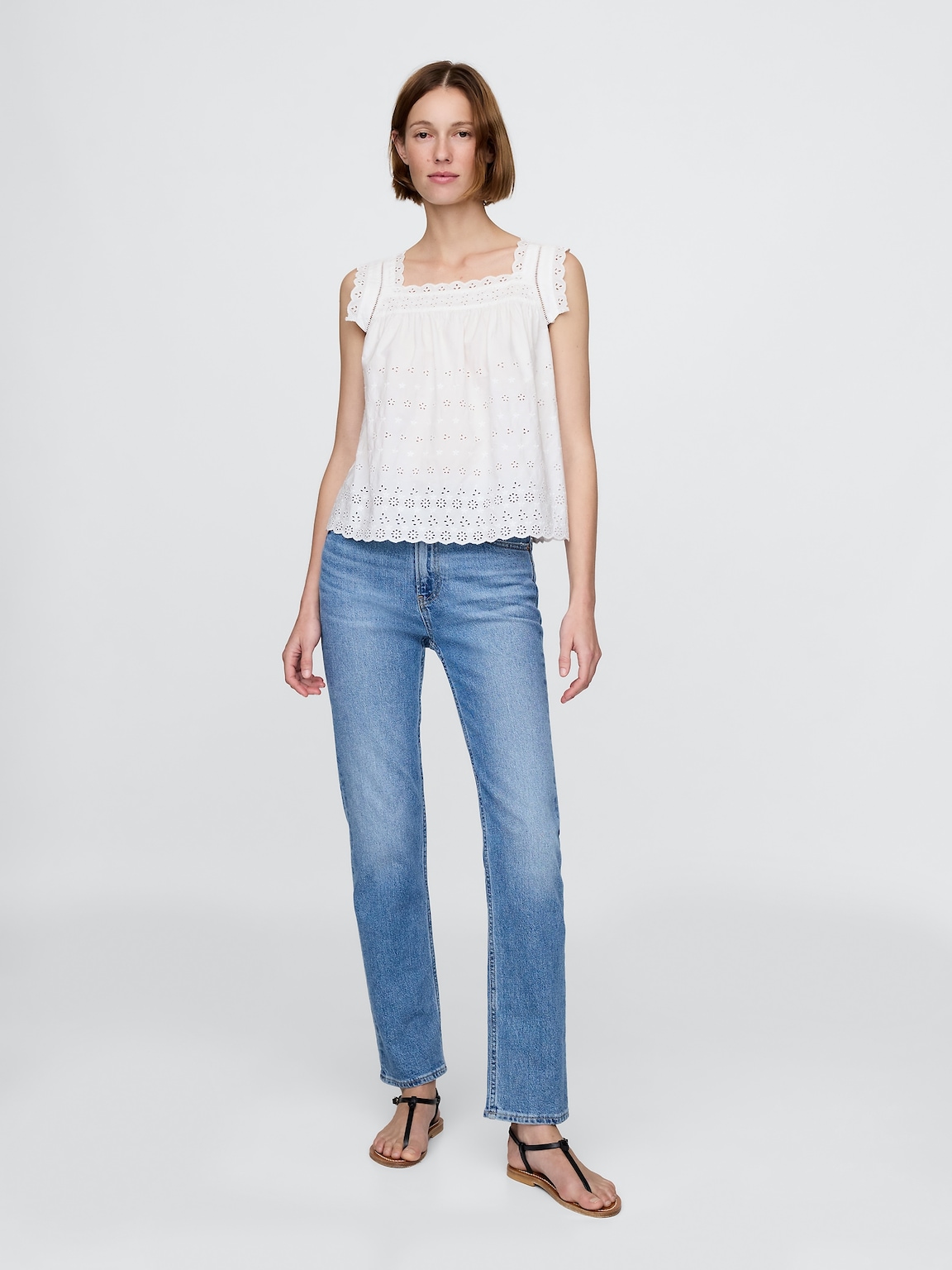 Gap × DÔEN Eyelet Top