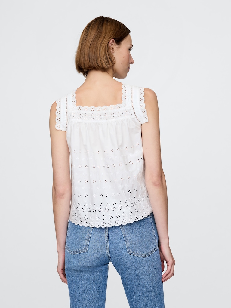 Gap × DÔEN Eyelet Top