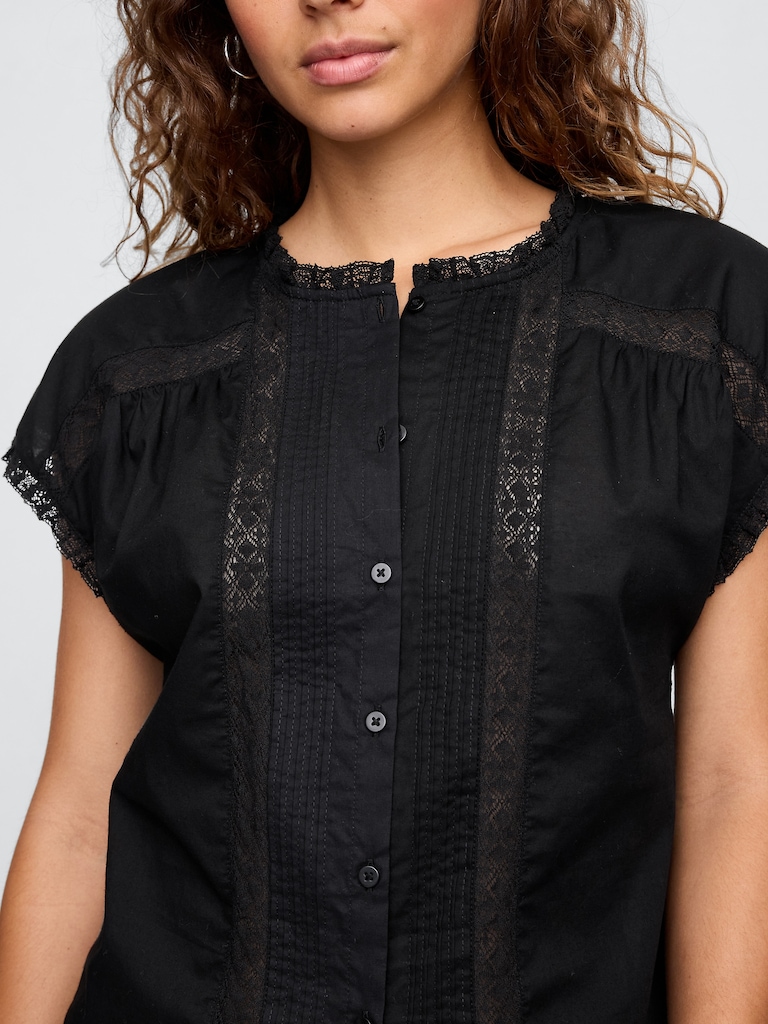 Lace Ruffle Top