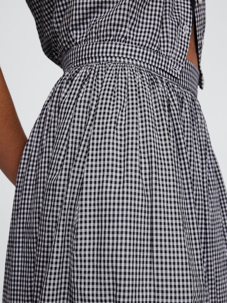Gap × DÔEN Gingham Midi Skirt