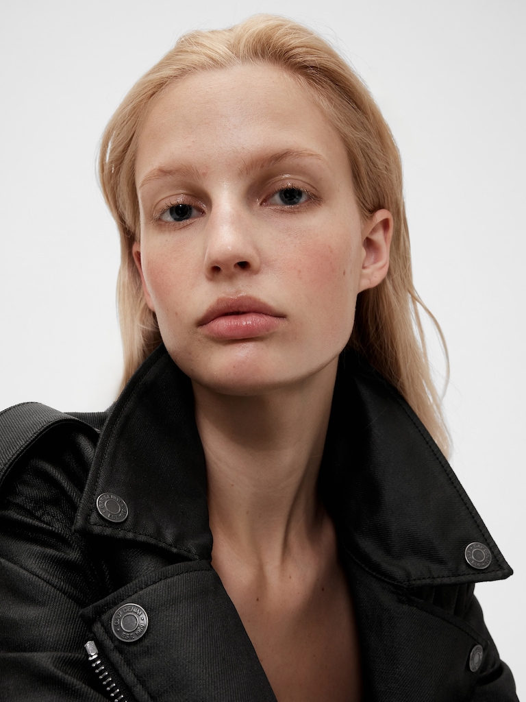 GapStudio Coated Denim Moto Jacket