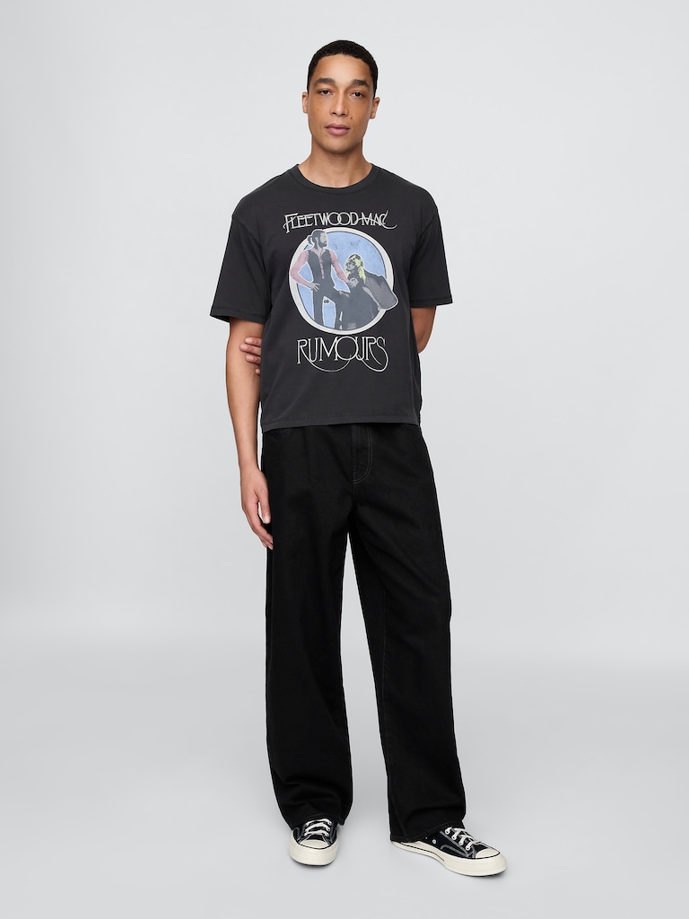 Heavyweight Fleetwood Mac Graphic Crop T-Shirt
