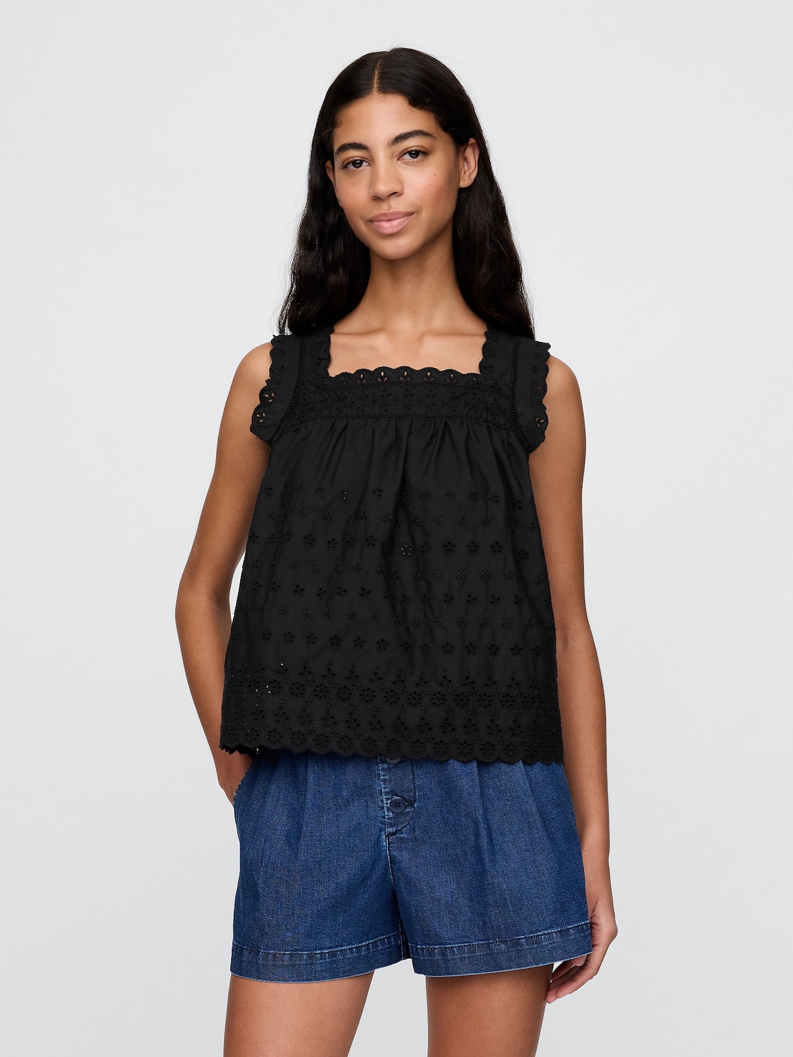 Gap × DÔEN Eyelet Top