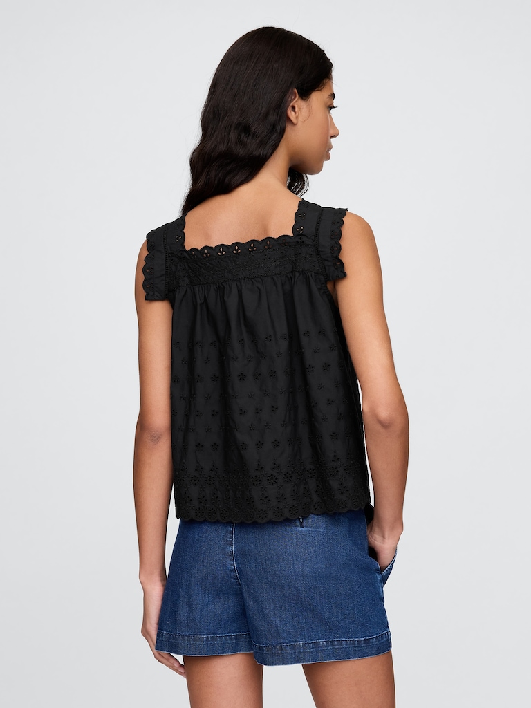 Gap × DÔEN Eyelet Top