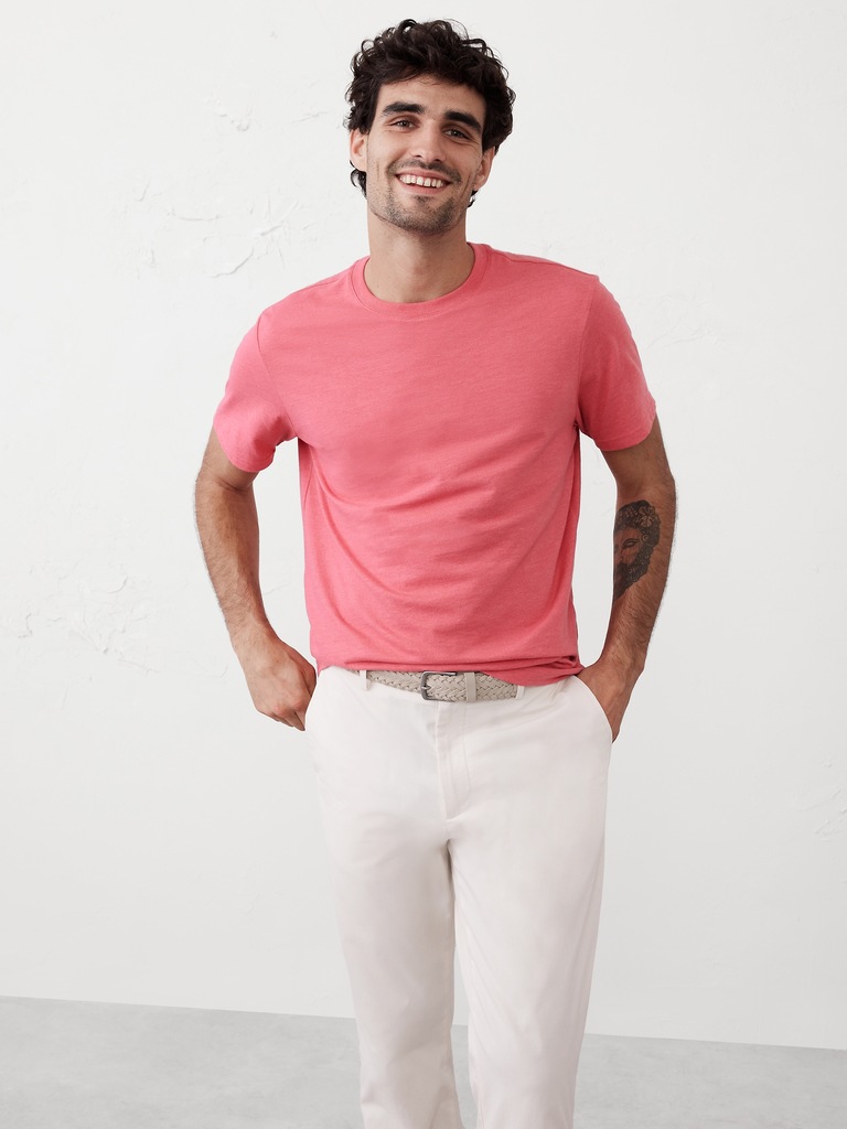 Standard-Fit Premium Wash Crew-Neck T-Shirt