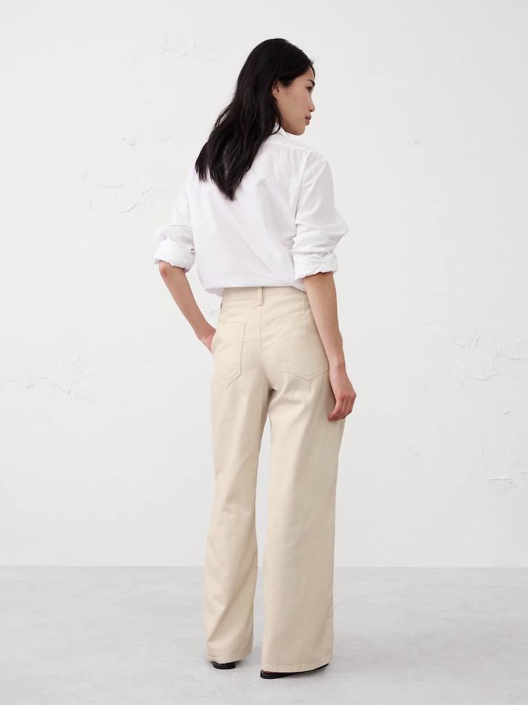 Wide-Leg High-Rise Summerweight Jean