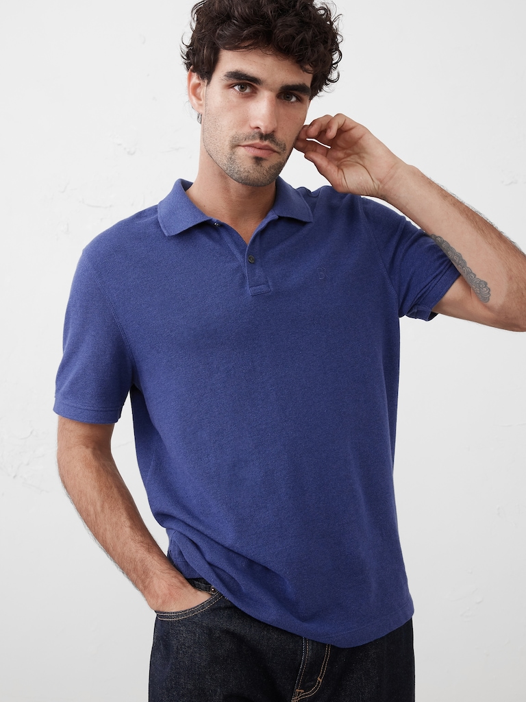 Standard-Fit Monogram Pique Polo