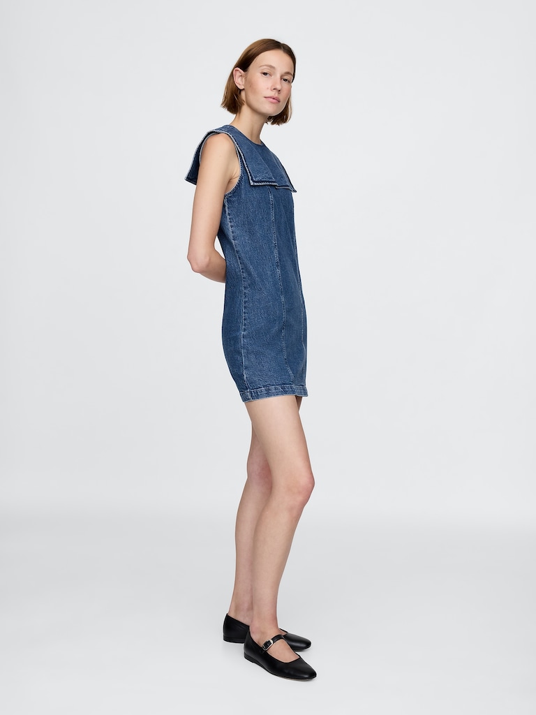 Gap × DÔEN Denim Sailor Mini Dress