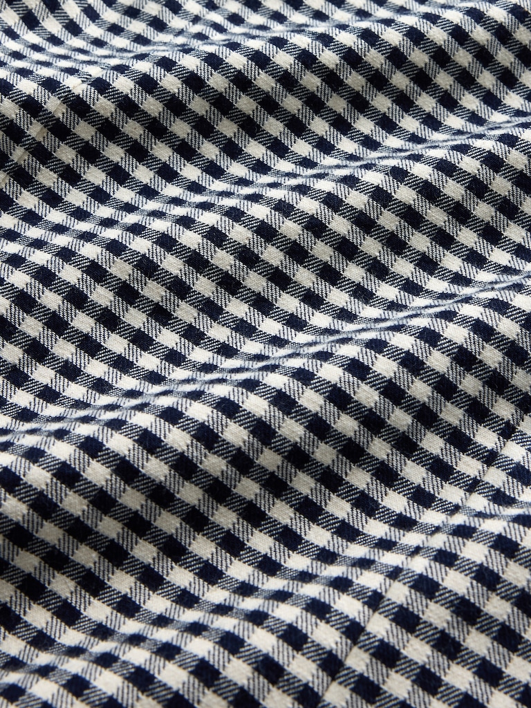 Gap × DÔEN Gingham Denim Mini Dress