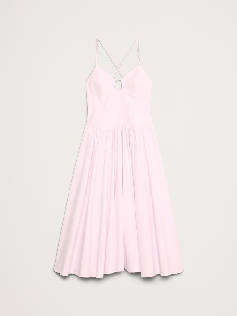 Stretch-Cotton Poplin Maxi Dress