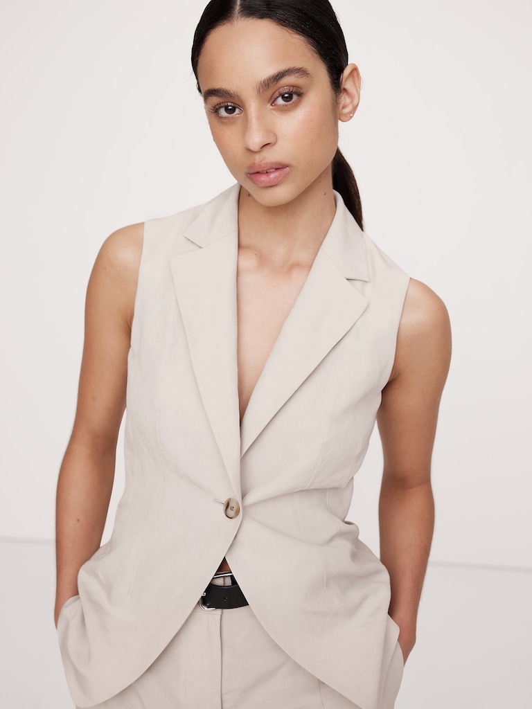 Hourglass Tencel™-Linen Vest