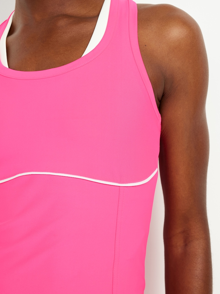 PowerSoft Racerback Cropped Shell Tank