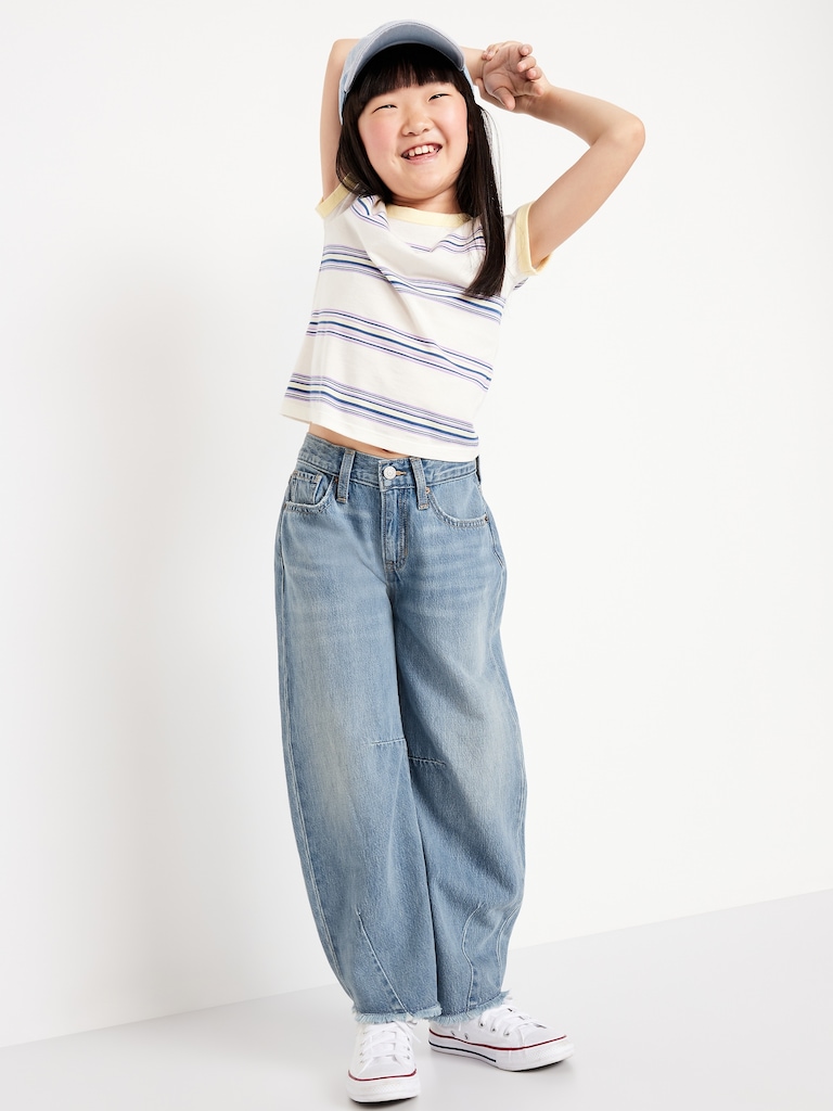 Super Baggy Barrel-Leg Jeans for Girls