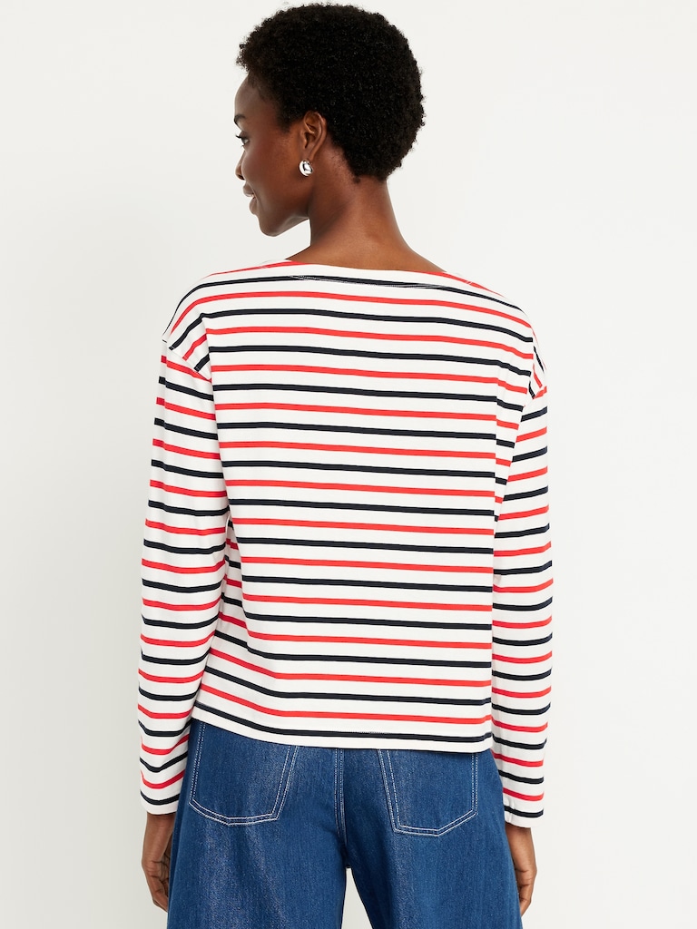 Long-Sleeve Mariner Loose T-Shirt