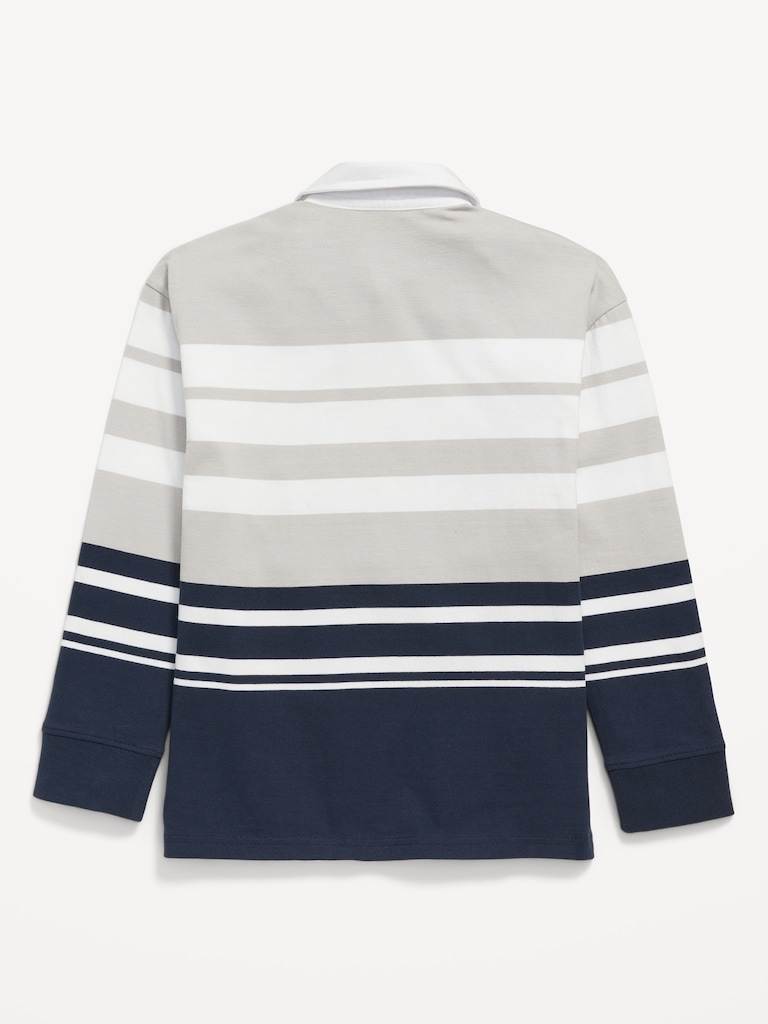 Long-Sleeve Rugby Polo Shirt for Boys