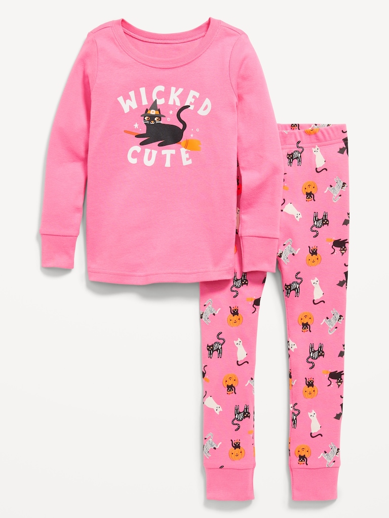 Printed Snug-Fit Pajama Set for Toddler & Baby