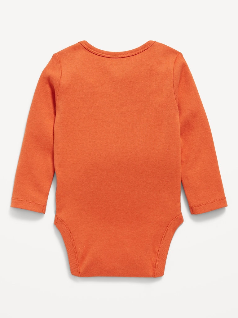 Long-Sleeve Unisex Graphic Bodysuit for Baby
