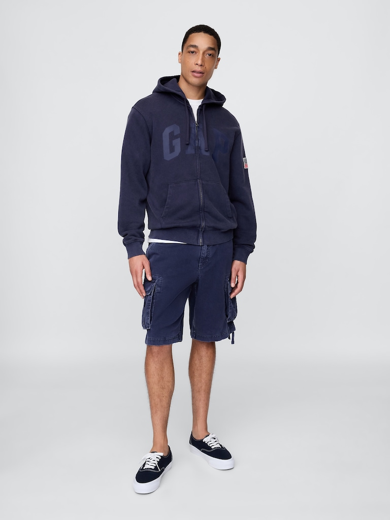 VintageSoft Gap Logo Zip Hoodie
