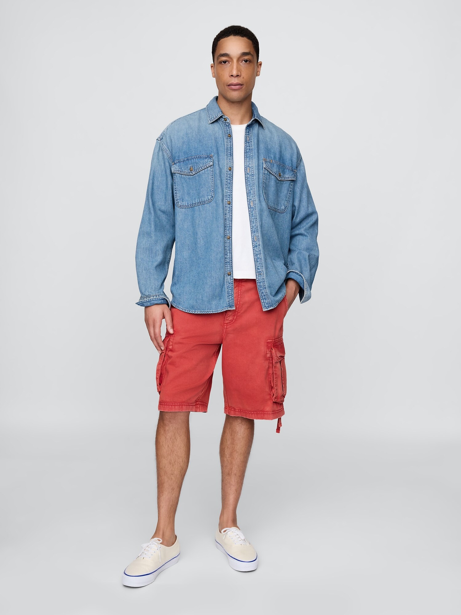 Twill Cargo Baggy Shorts | Gap