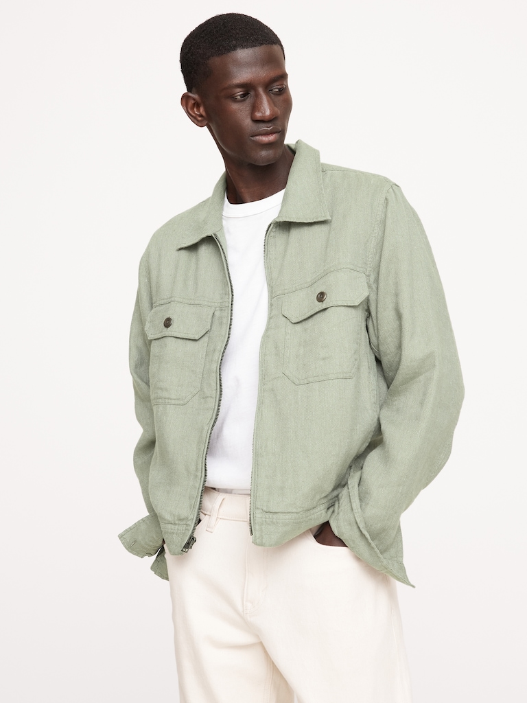 Linen-Cotton Mechanic's  Jacket