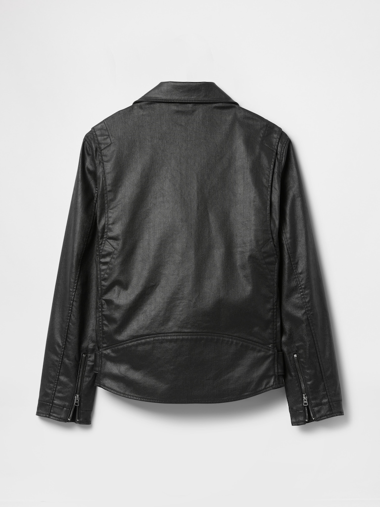 GapStudio Coated Denim Moto Jacket
