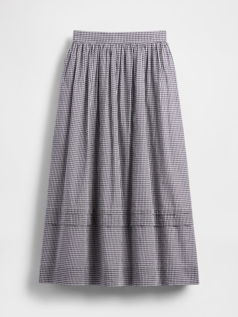 Gap × DÔEN Gingham Midi Skirt
