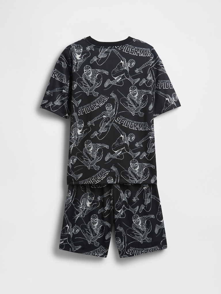 Kids Marvel Spider-Man Recycled PJ Short Set