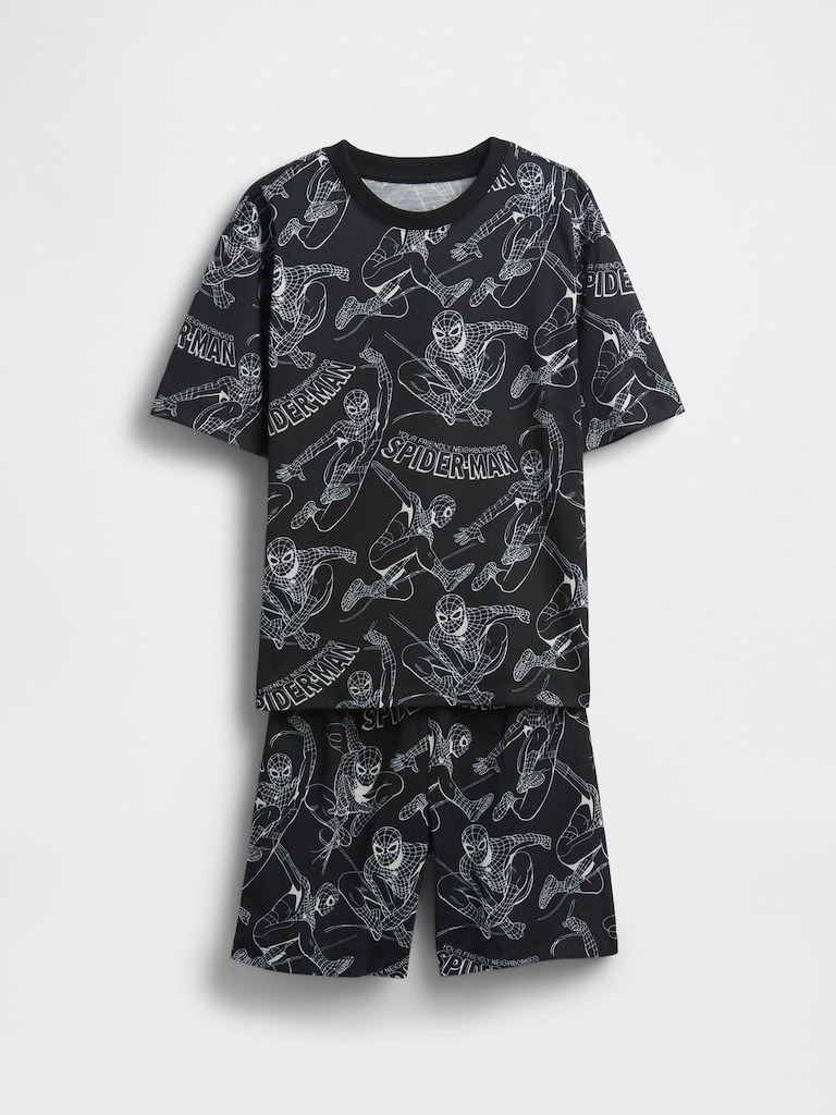 Kids Marvel Spider-Man Recycled PJ Short Set