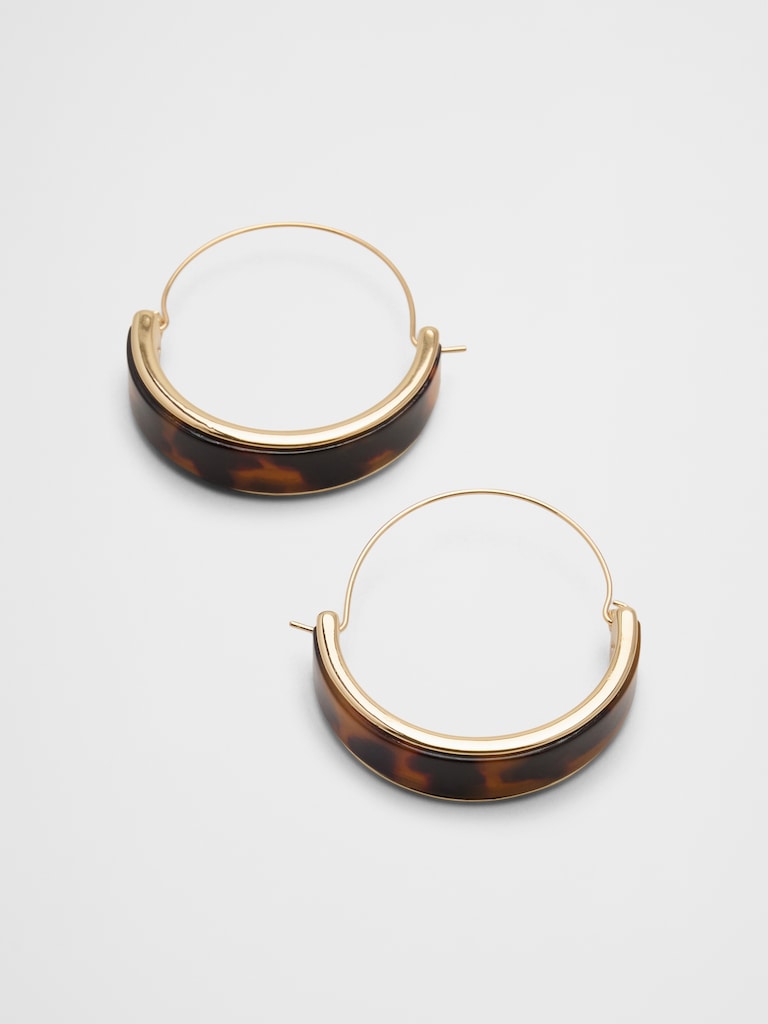 Resin Crescent Earrings