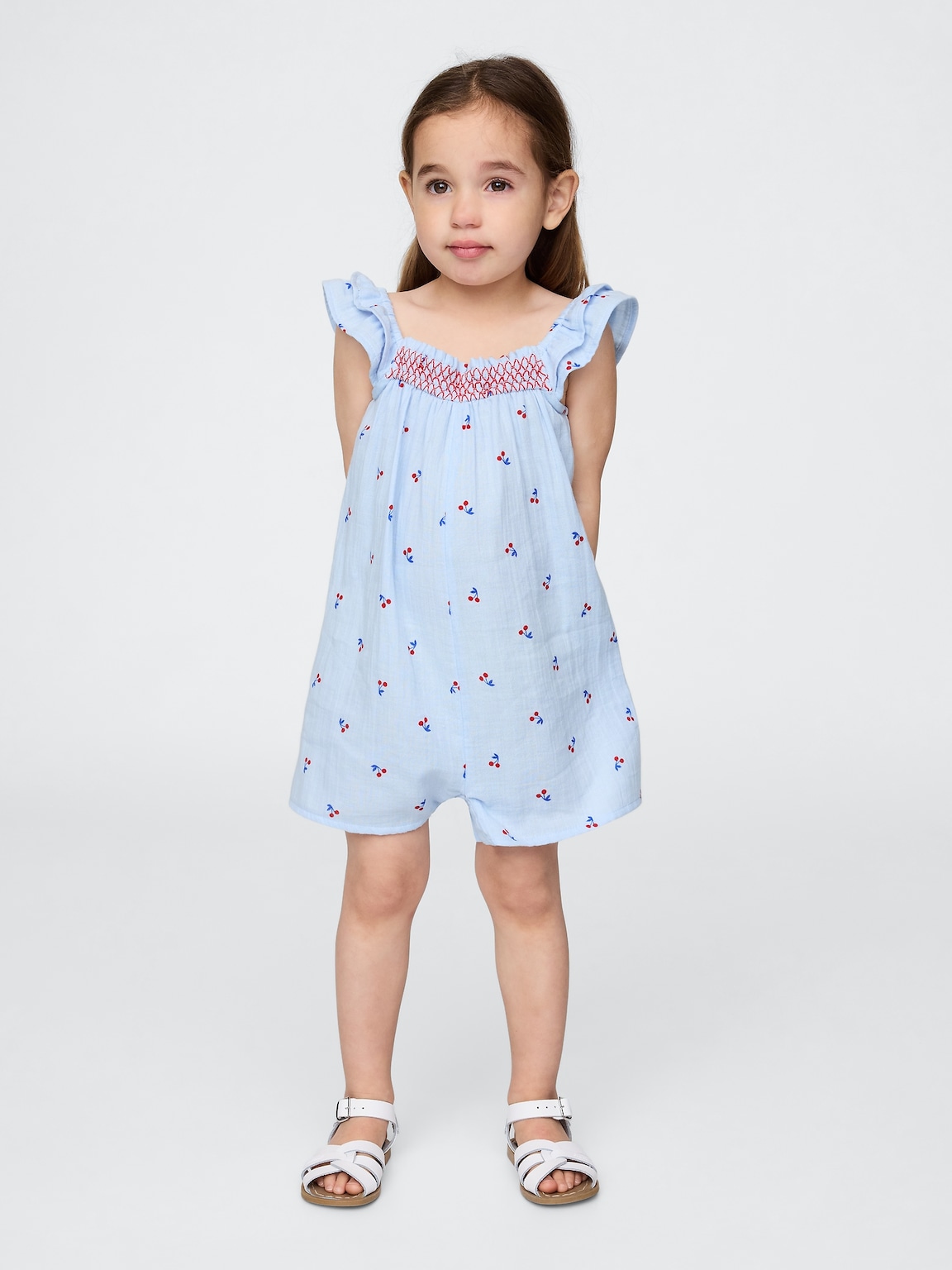 Baby & Toddler Crinkle Gauze Flutter-Sleeve Romper