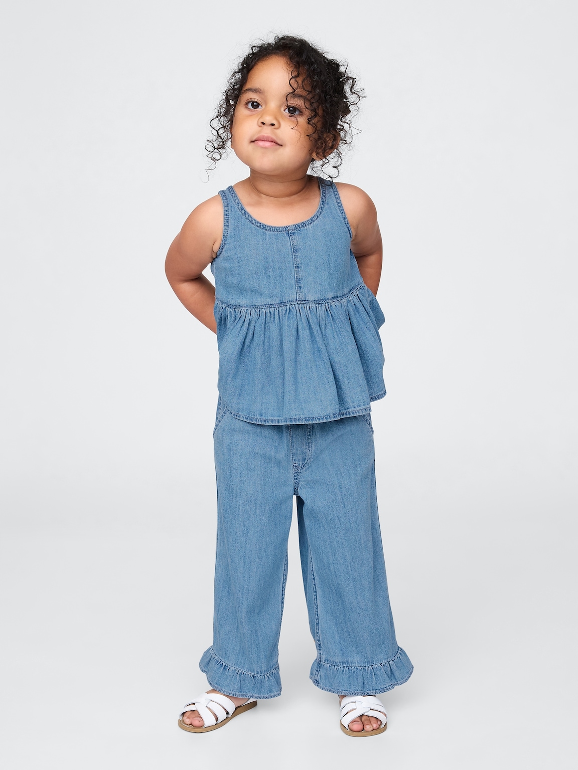 Baby & Toddler Denim Ruffle Outfit Set