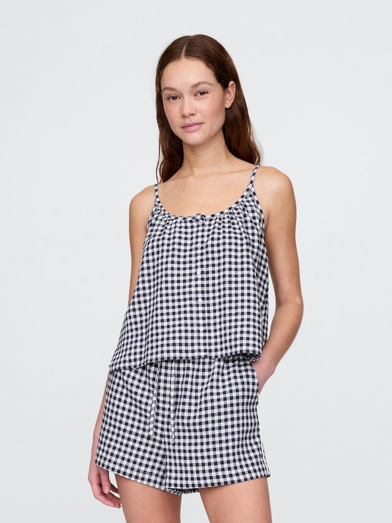 Linen-Blend Swing Cami