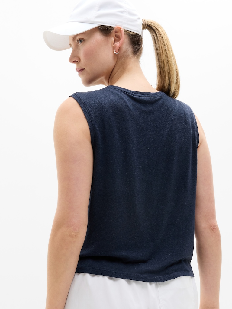 Getaway Linen Blend Muscle Tank