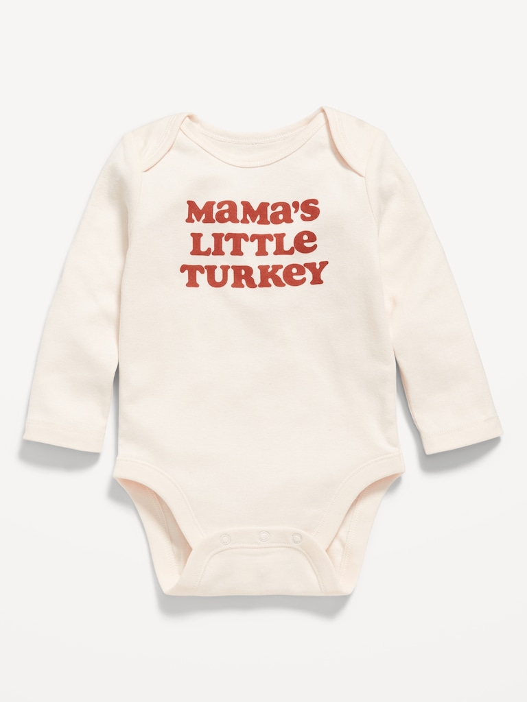 Long-Sleeve Unisex Graphic Bodysuit for Baby